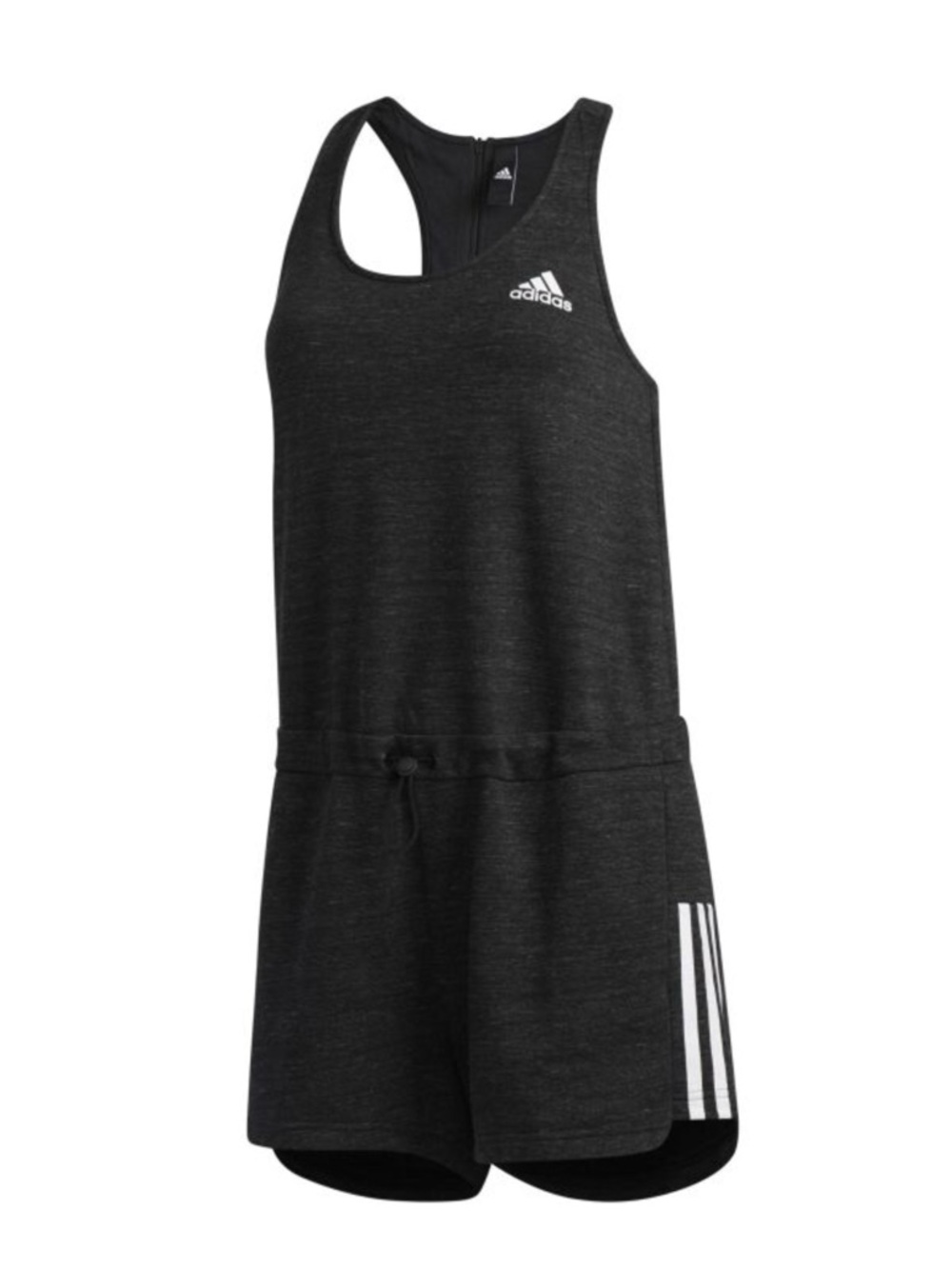 adidas Sport 2 Street Black & White Three Stripe Racerback Romper